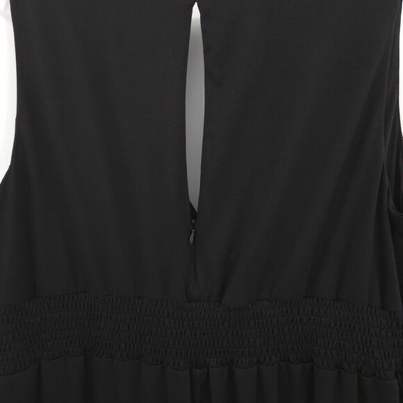 Anthropologie Hutch wide-leg jumpsuit Size 2X black sleeveless smocked waistband - Picture 9 of 11